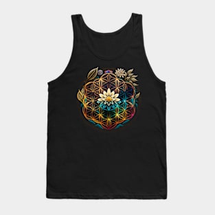 Lotus Flower Symbol For Yoga Lover Buddhist Meditation Tank Top